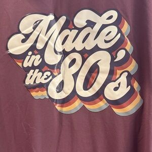 SHEIN Burgundy 'Made in the 80's' Tee